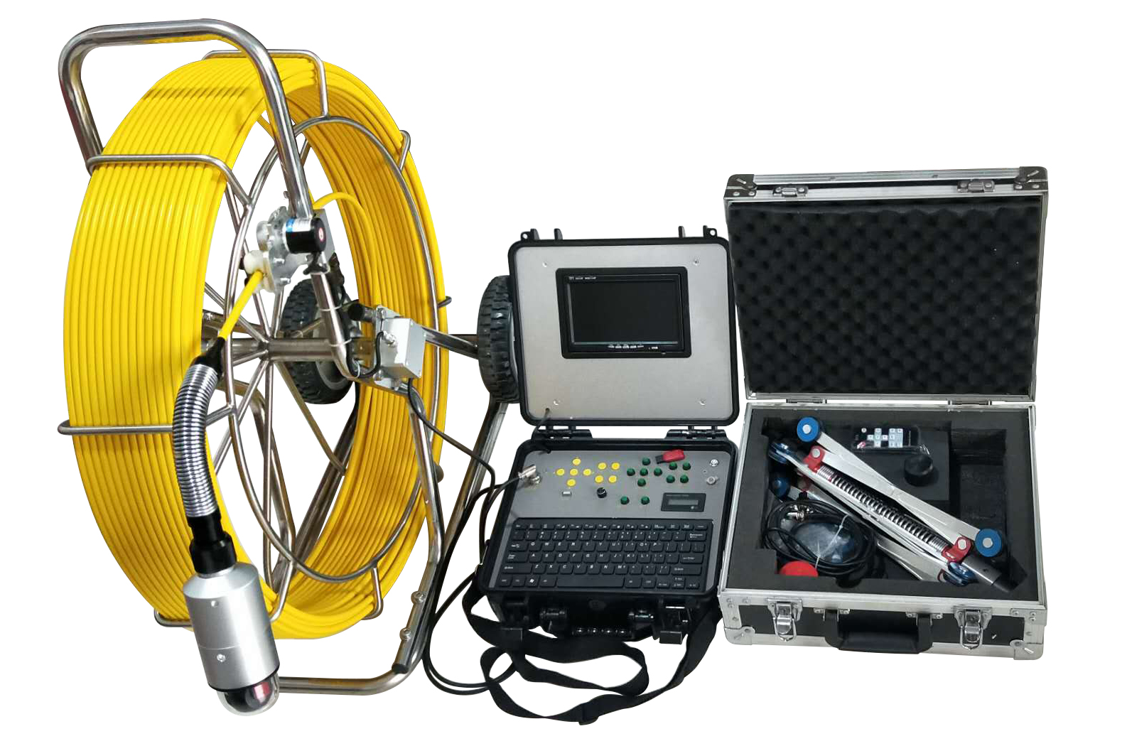 我公司新開發的360度旋轉推桿管道內窺鏡